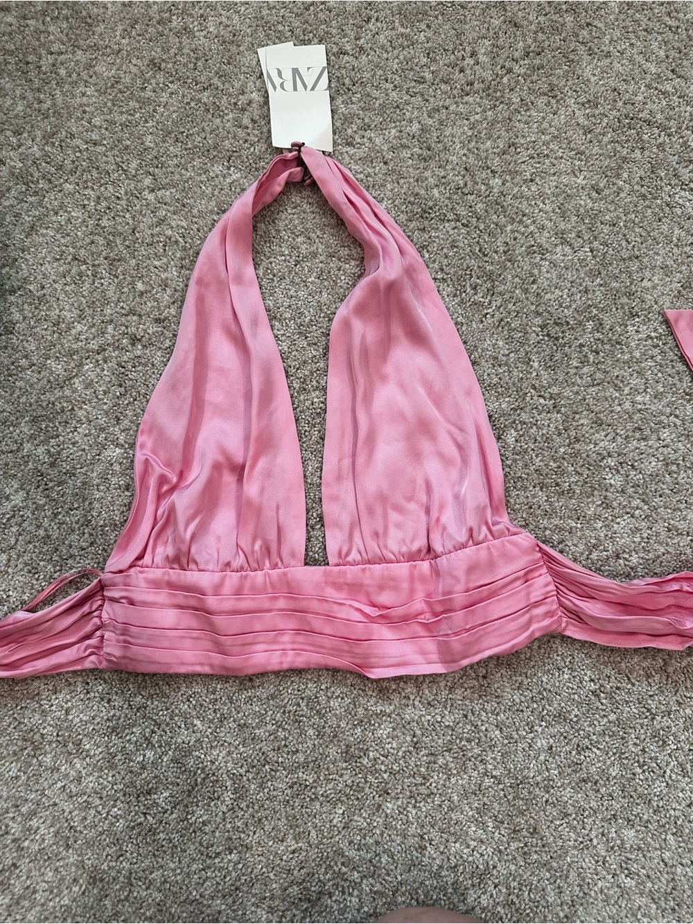 Zara Rose Pink Halter Top